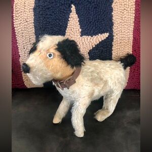 ANTIQUE Terrier / Mohair Doggy Stuffed with Straw